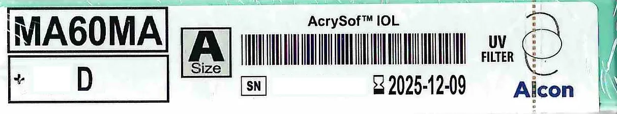 Багатокомпонентна інтраокулярна лінза MA60MA AcrySof® Купити Багатокомпонентна інтраокулярна лінза MA60MA AcrySof® Україна
