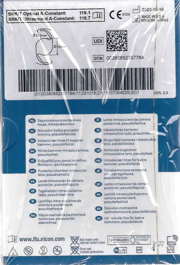 Однокомпонентна трифокальна інтраокулярна лінза TFNT00 AcrySof® PanOptix (для корекції пресбіопії) Купити Однокомпонентна трифокальна інтраокулярна лінза TFNT00 AcrySof® PanOptix (для корекції пресбіопії) Україна