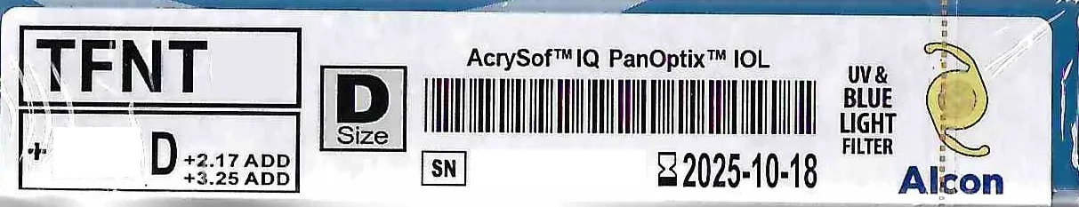 Однокомпонентна трифокальна інтраокулярна лінза TFNT20, 30, 40, 50, 60 AcrySof® PanOptix (для корекції пресбіопії та астигматизму) Купити Однокомпонентна трифокальна інтраокулярна лінза TFNT20, 30, 40, 50, 60 AcrySof® PanOptix (для корекції пресбіопії та астигматизму) Україна